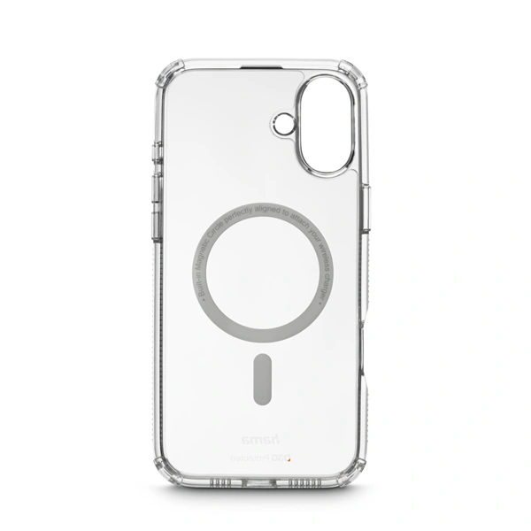 Hama Extreme Protect, kryt pro Apple iPhone 16 Plus, magnetický, D3O®, nežloutne, průhledný