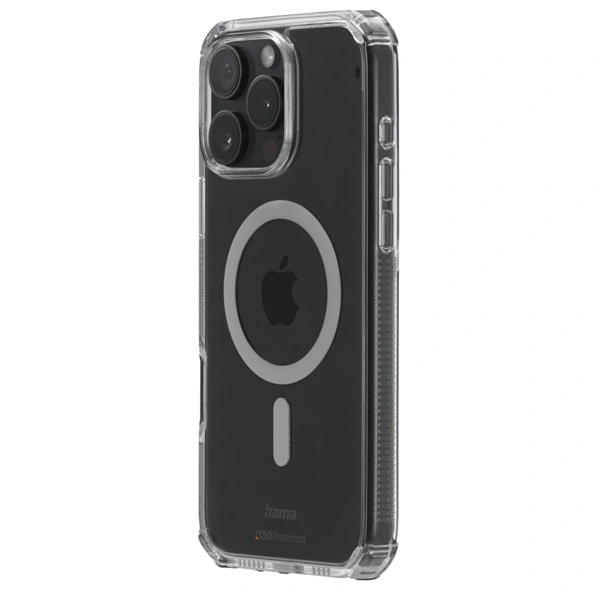 Hama Extreme Protect, kryt pro Apple iPhone 16 Pro Max, magnetický, D3O®, nežloutne, průhledný