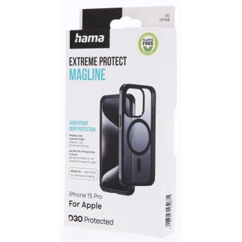 Hama Extreme Protect, kryt pro Apple iPhone 15 Pro, magnetický, D3O®, černý
