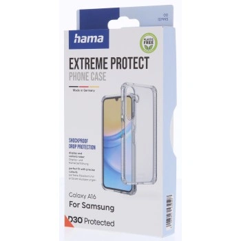 Hama Extreme Protect, kryt pro Samsung Galaxy A16/A16 5G, D3O®, nežloutne, průhledný
