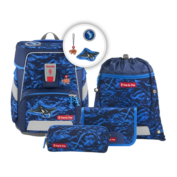 Školní aktovka Step by Step SPACE, Manta Rio - 5 dílný set, AGR certifikát