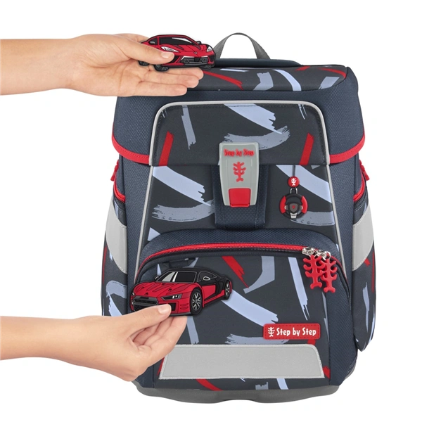 Školní aktovka Step by Step SPACE, Sports Car Mick - 5 dílný set, AGR certifikát