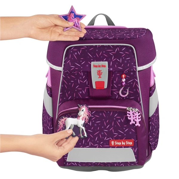 Školní aktovka Step by Step SPACE, Pretty Unicorn - 5 dílný set, AGR certifikát