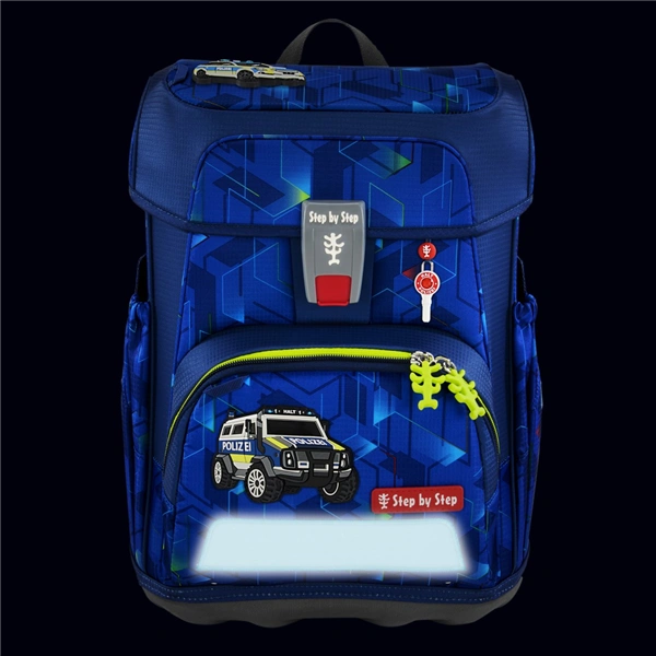 Školní aktovka Step by Step CLOUD, Police Truck Charly - 5 dílný set, AGR certifikát