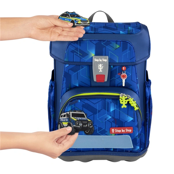 Školní aktovka Step by Step CLOUD, Police Truck Charly - 5 dílný set, AGR certifikát