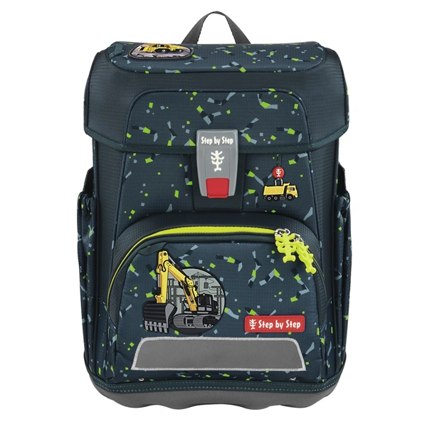 Školní aktovka Step by Step CLOUD, Bagger Rocco - 5 dílný set, AGR certifikát