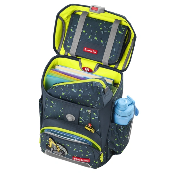 Školní aktovka Step by Step CLOUD, Bagger Rocco - 5 dílný set, AGR certifikát