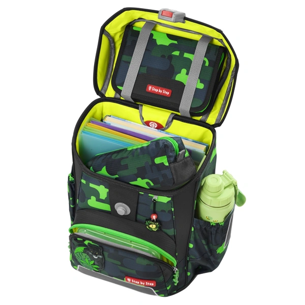 Školní aktovka Step by Step CLOUD, Black Cat Chiko - 5 dílný set, AGR certifikát