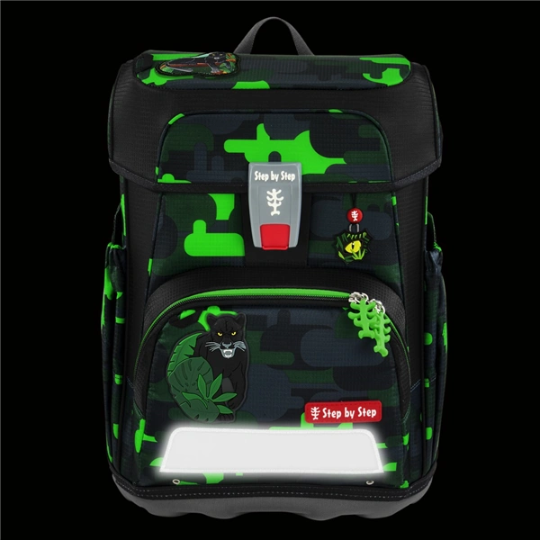 Školní aktovka Step by Step CLOUD, Black Cat Chiko - 5 dílný set, AGR certifikát