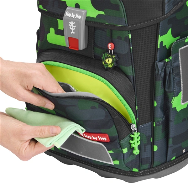 Školní aktovka Step by Step CLOUD, Black Cat Chiko - 5 dílný set, AGR certifikát