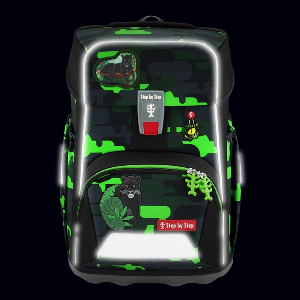 Školní aktovka Step by Step GIANT, Black Cat Chiko - 5 dílný set, AGR certifikát