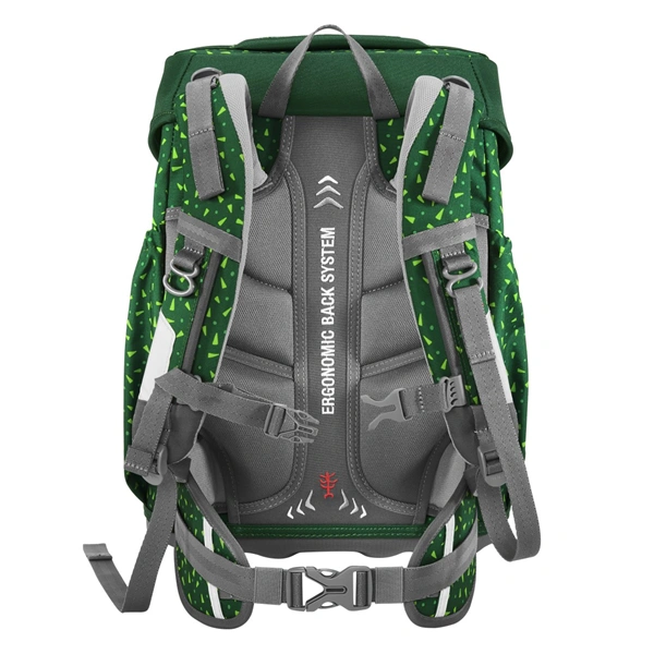 Školní aktovka Step by Step BASIS, Green Graphics - 4 dílný set, AGR certifikát