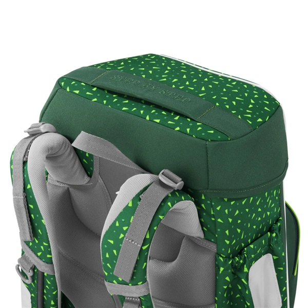 Školní aktovka Step by Step BASIS, Green Graphics - 4 dílný set, AGR certifikát