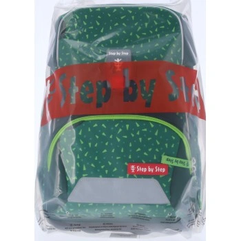 Školní aktovka Step by Step BASIS, Green Graphics - 4 dílný set, AGR certifikát