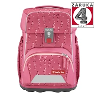 Školní aktovka Step by Step BASIS, Pink Bubbles - 4 dílný set, AGR certifikát