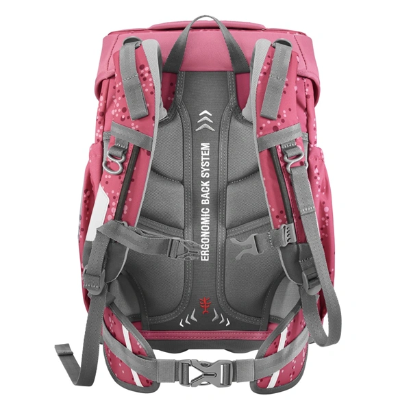 Školní aktovka Step by Step BASIS, Pink Bubbles - 4 dílný set, AGR certifikát