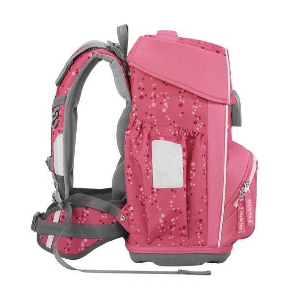 Školní aktovka Step by Step BASIS, Pink Bubbles - 4 dílný set, AGR certifikát