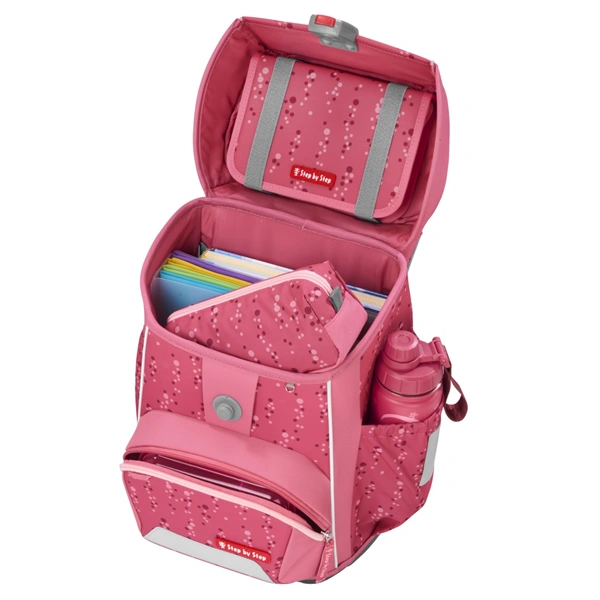 Školní aktovka Step by Step BASIS, Pink Bubbles - 4 dílný set, AGR certifikát