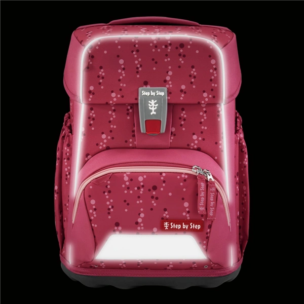 Školní aktovka Step by Step BASIS, Pink Bubbles - 4 dílný set, AGR certifikát