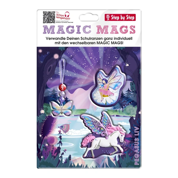 Doplňková sada obrázků MAGIC MAGS, Pegasus Liv, pro aktovky a batohy Step by Step