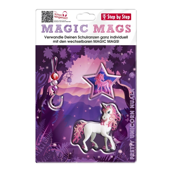 Doplňková sada obrázků MAGIC MAGS, Pretty Unicorn Nuala, pro aktovky a batohy Step by Step