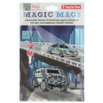 Doplňková sada obrázků MAGIC MAGS, Police Truck Charly, pro aktovky a batohy Step by Step