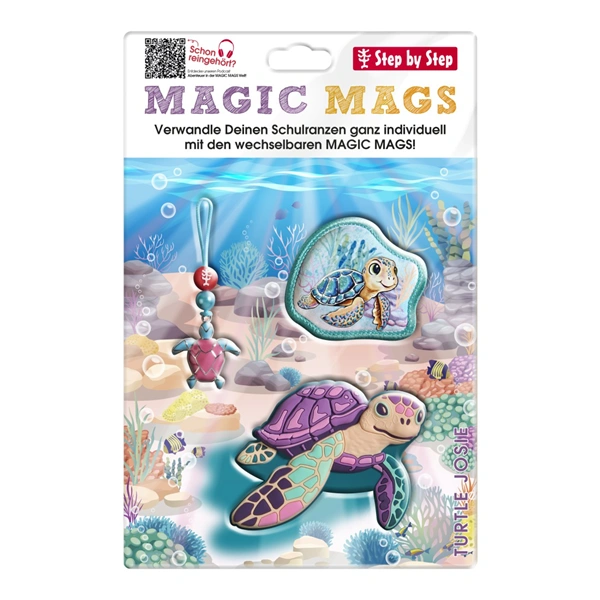 Doplňková sada obrázků MAGIC MAGS, Turtle Josie, pro aktovky a batohy Step by Step