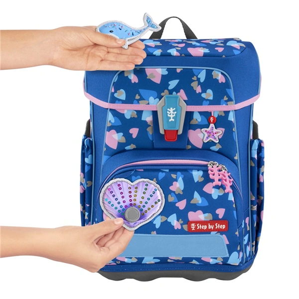 Školní aktovka Step by Step CLOUD REFLECT, Seashell Pearl - 5 dílný set, AGR certifikát