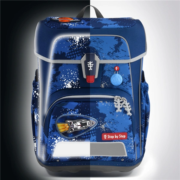 Školní aktovka Step by Step CLOUD REFLECT, Rocket Novo - 5 dílný set, AGR certifikát