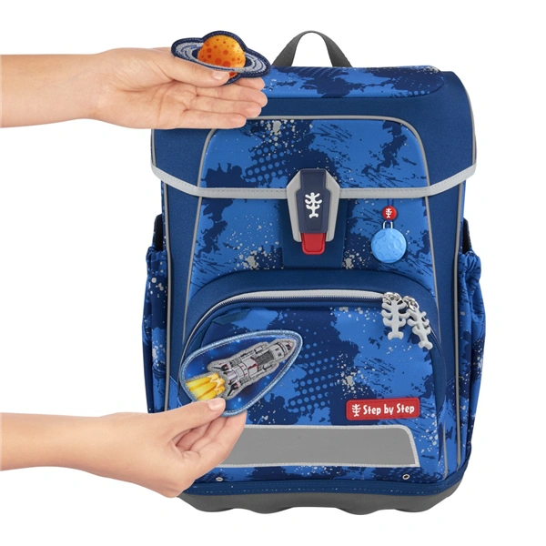 Školní aktovka Step by Step CLOUD REFLECT, Rocket Novo - 5 dílný set, AGR certifikát