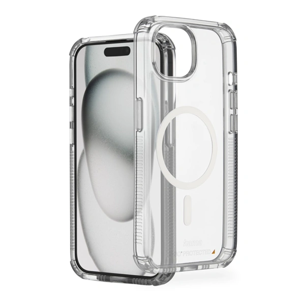 Hama Extreme Protect, kryt pro Apple iPhone 15 Plus, magnetický, D3O®, nežloutne, průhledný