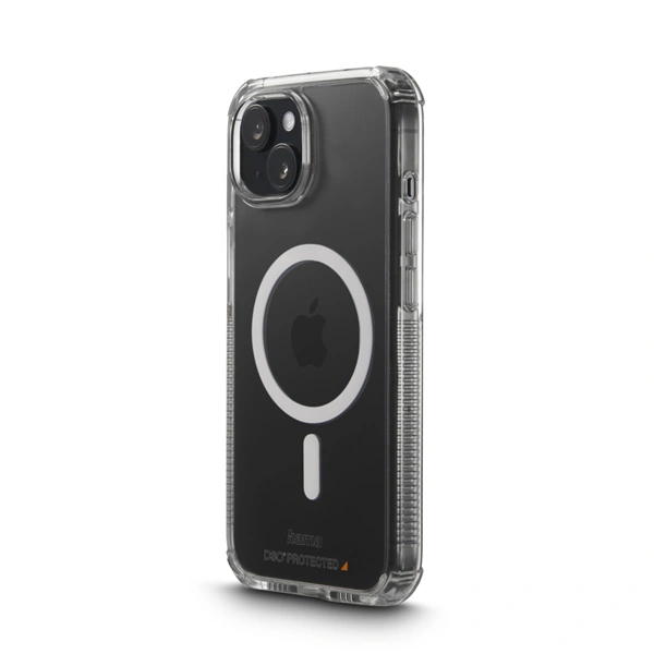 Hama Extreme Protect, kryt pro Apple iPhone 15 Plus, magnetický, D3O®, nežloutne, průhledný
