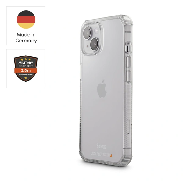 Hama Extreme Protect, kryt pro Apple iPhone 14, materiál D3O®, nežloutne, průhledný