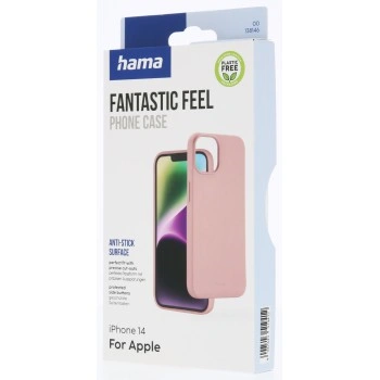 Hama Fantastic Feel, kryt pro Apple iPhone 14, hebký povrch, barva nude