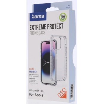 Hama Extreme Protect, kryt pro Apple iPhone 14 Pro, materiál D3O®, nežloutne, průhledný