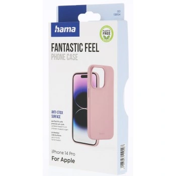 Hama Fantastic Feel, kryt pro Apple iPhone 14 Pro, hebký povrch, barva nude
