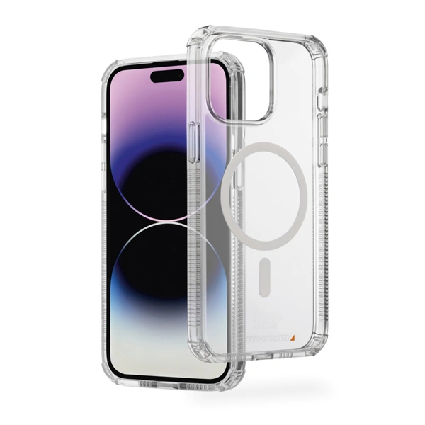 Hama Extreme Protect, kryt pro Apple iPhone 14 Pro Max, magnetický, D3O®, nežloutne, průhledný
