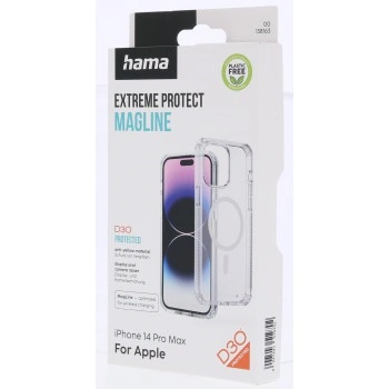 Hama Extreme Protect, kryt pro Apple iPhone 14 Pro Max, magnetický, D3O®, nežloutne, průhledný