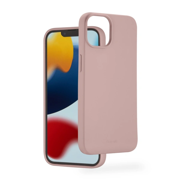 Hama Fantastic Feel, kryt pro Apple iPhone 13, hebký povrch, barva nude