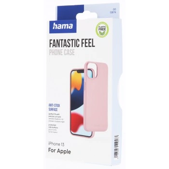 Hama Fantastic Feel, kryt pro Apple iPhone 13, hebký povrch, barva nude