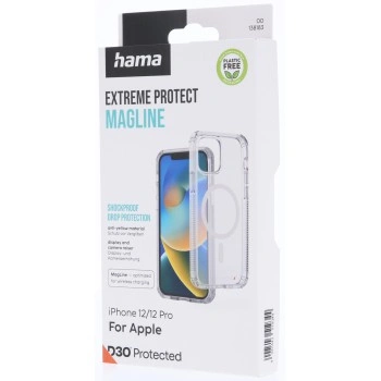 Hama Extreme Protect, kryt pro Apple iPhone 12/12 Pro, magnetický, D3O®, nežloutne, průhledný