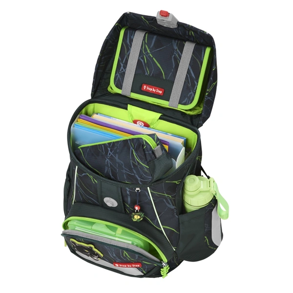 Školní aktovka Step by Step FIT, Danger Cat Chiko - 5 dílný set, AGR certifikát