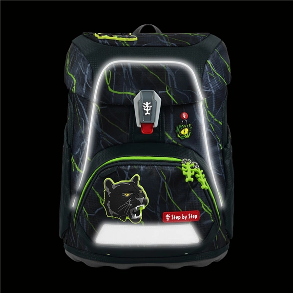 Školní aktovka Step by Step FIT, Danger Cat Chiko - 5 dílný set, AGR certifikát