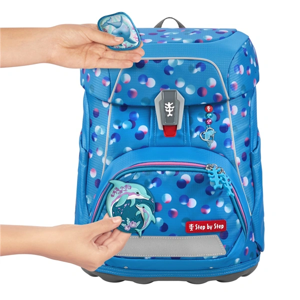 Školní aktovka Step by Step FIT, Dolphin Finja- 5 dílný set, AGR certifikát