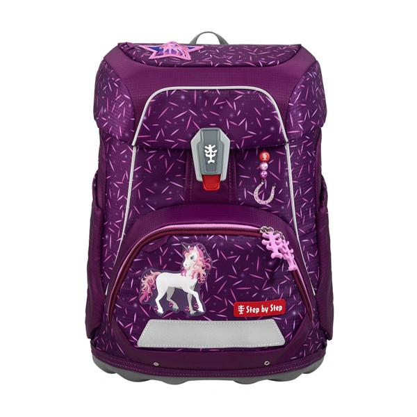 Školní aktovka Step by Step FIT, Pretty Unicorn Nuala - 5 dílný set, AGR certifikát