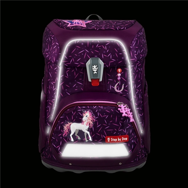 Školní aktovka Step by Step FIT, Pretty Unicorn Nuala - 5 dílný set, AGR certifikát