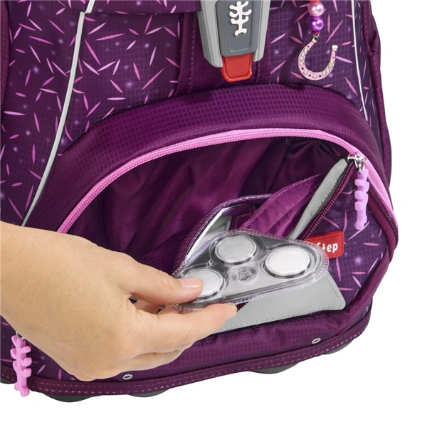 Školní aktovka Step by Step FIT, Pretty Unicorn Nuala - 5 dílný set, AGR certifikát