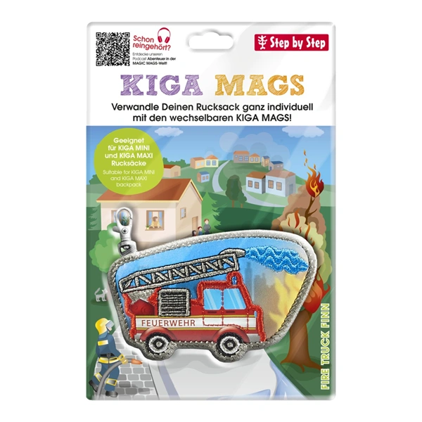 Vyměnitelný obrázek KIGA MAGS  Fire Truck Finn k batůžkům KIGA
