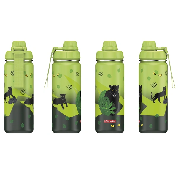 Izolovaná láhev na pití z nerezové oceli Step by Step 0,5 l, Black Cat