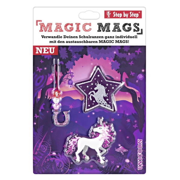 Doplňková sada obrázků MAGIC MAGS Unicorn Nuala k aktovkám GRADE, SPACE, CLOUD, 2v1 a KID
